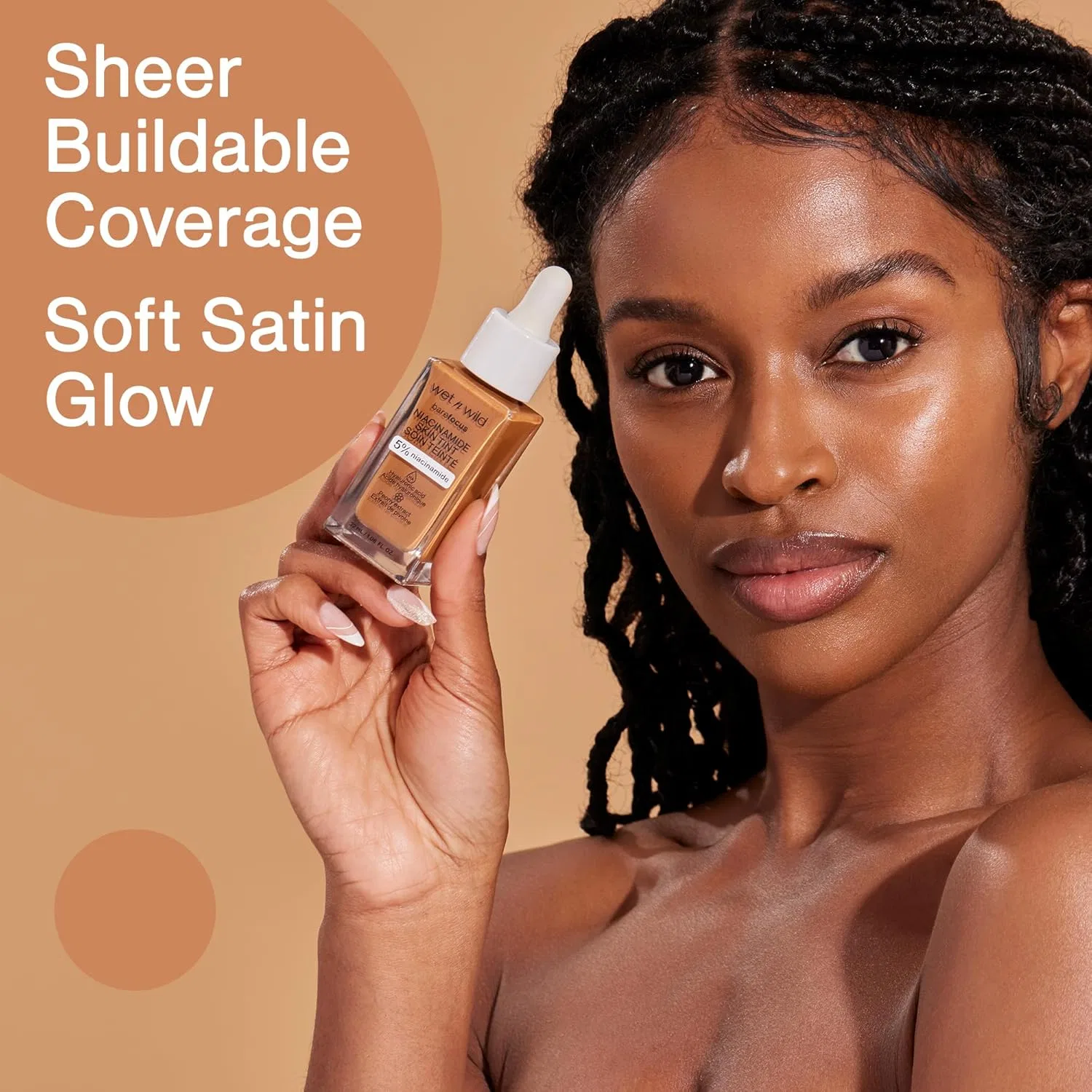Тональная основа «Bare Focus Niacinamide Skin Tint» от Wet n Wild Wet N Wild, Deep — фото 4