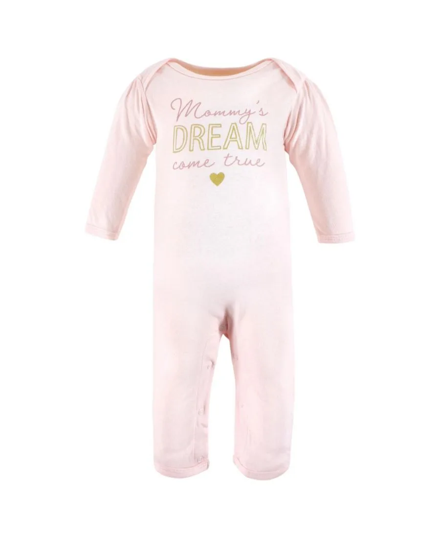 Мягкий хлопковый комбинезон для девочек Hudson Baby, Mom Dad Floral — фото 2