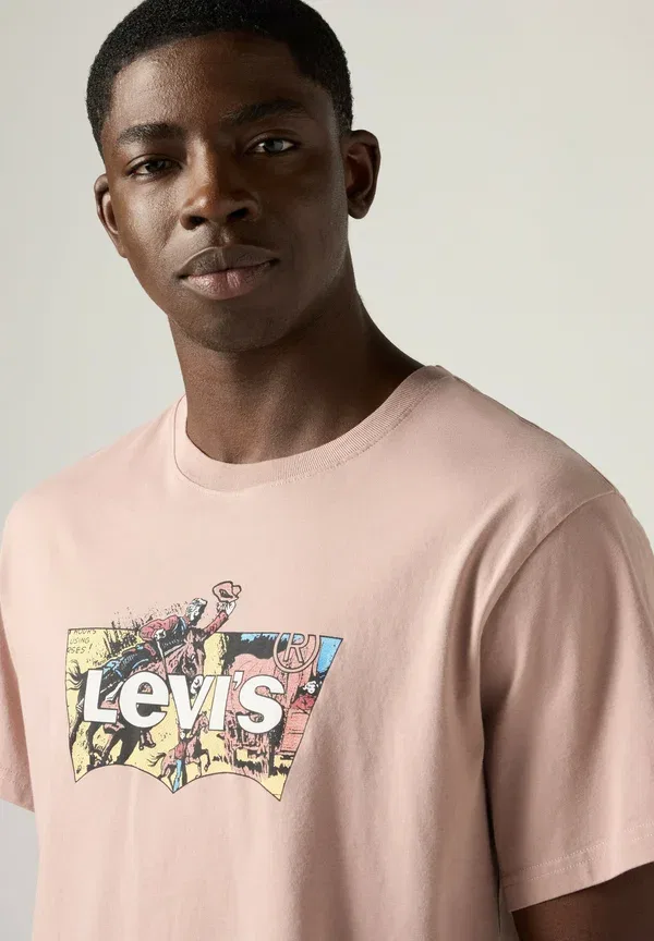 Футболка Levi'S, модель levis records crus, свободный крой, черный — фото 4