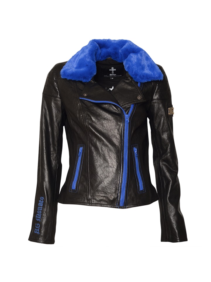 

Roberto Geissini Кожаная куртка Alla, черная синяя