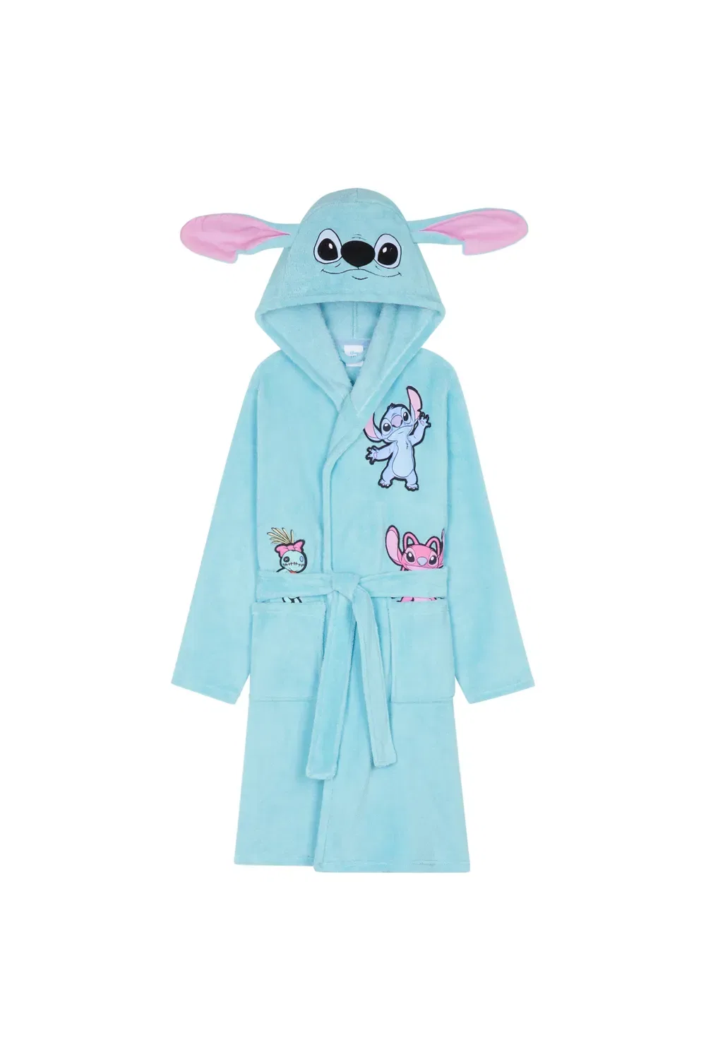 Халат детский с капюшоном Stitch Disney, синий