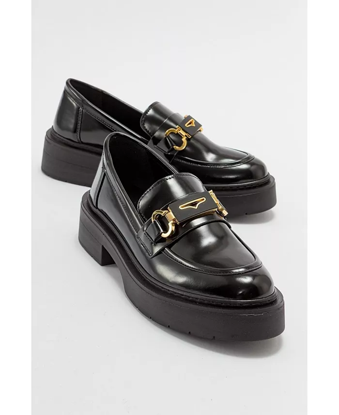 Женские лоферы Simone на платформе с пряжкой Prologue Shoes, черный