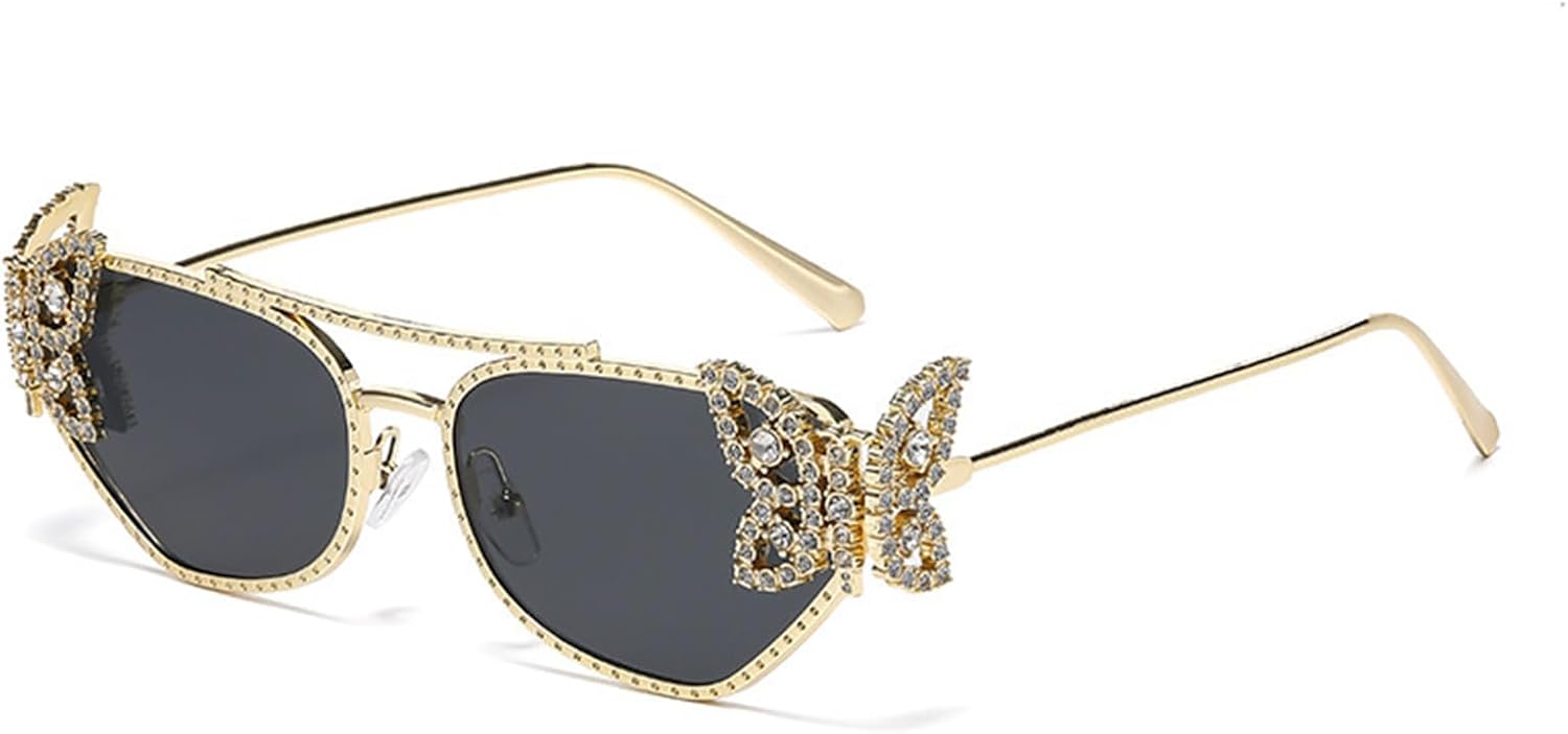 

Солнцезащитные очки Willochra Fashion Triangle Diamond Cat Eye для женщин и мужчин в стиле панк с металлической оправой для вечеринок, модные солнцезащитные очки UV400, C1