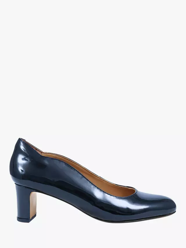 Туфли-лодочки Jones Bootmaker Zoey Leather Scallop Heeled, цвет navy patent