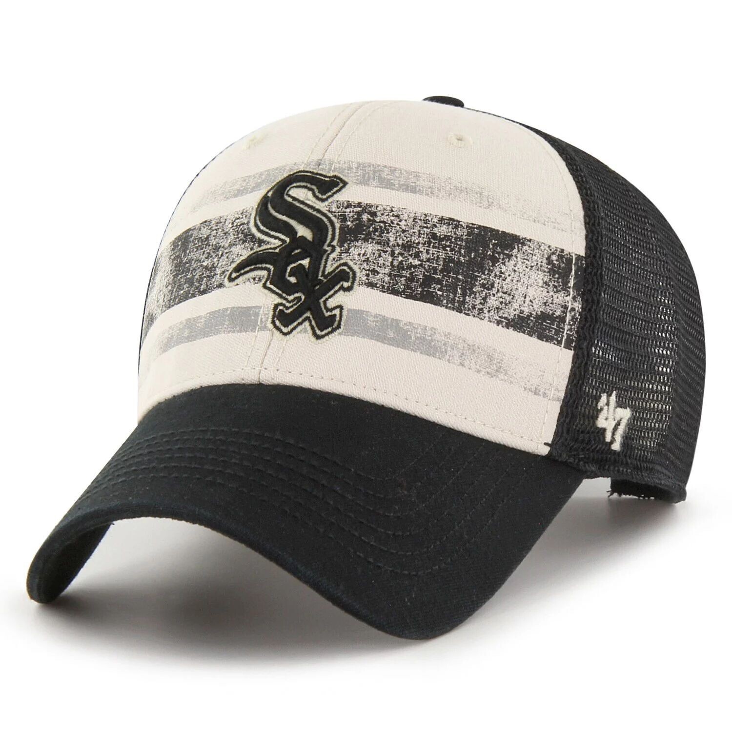 

Мужская регулируемая кепка '47 Black Chicago White Sox Breakout MVP Trucker