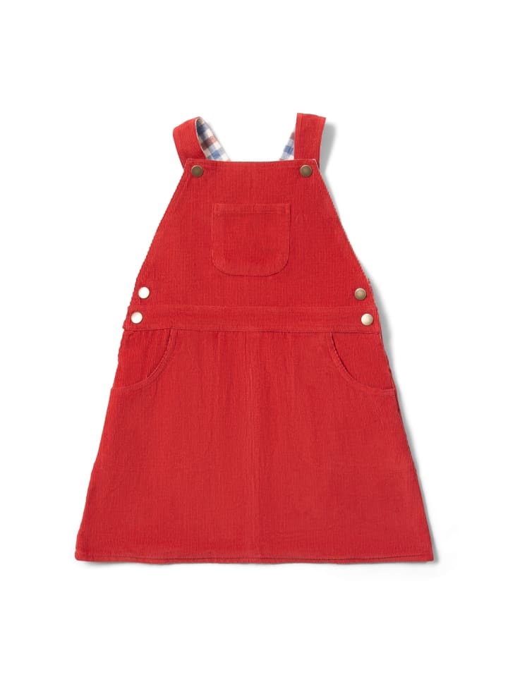 

Платье-фартук из органического материала розового цвета с двусторонней функцией Little Green Radicals