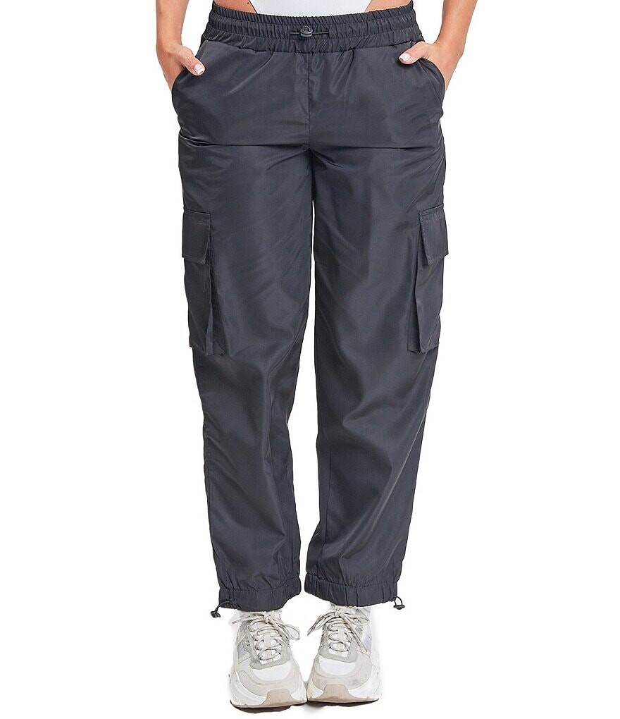 

YMI Jeanswear Нейлоновые брюки-карго с высокой посадкой, черный