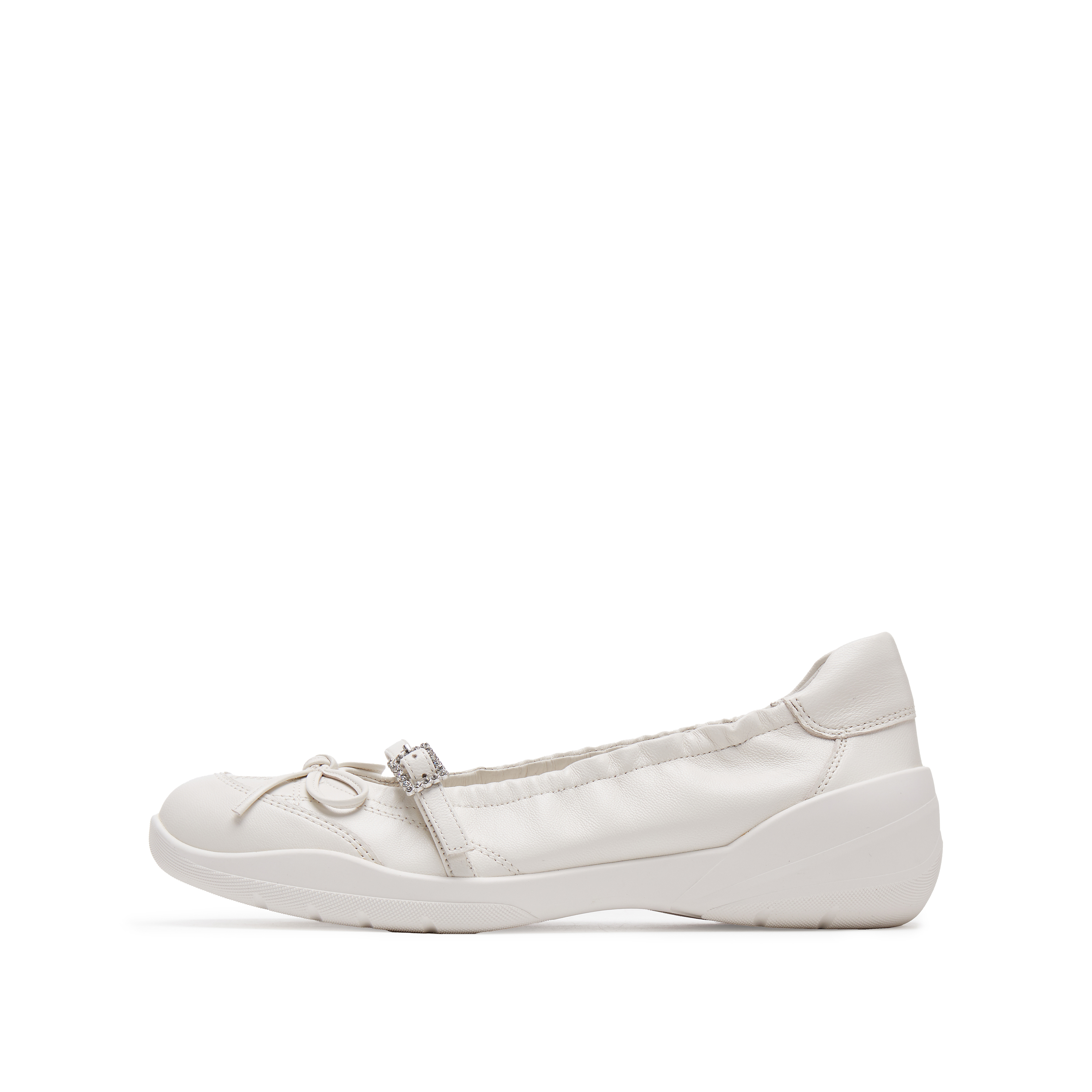Туфли Мэри Джейн на плоской подошве женские Staccato, Cream White