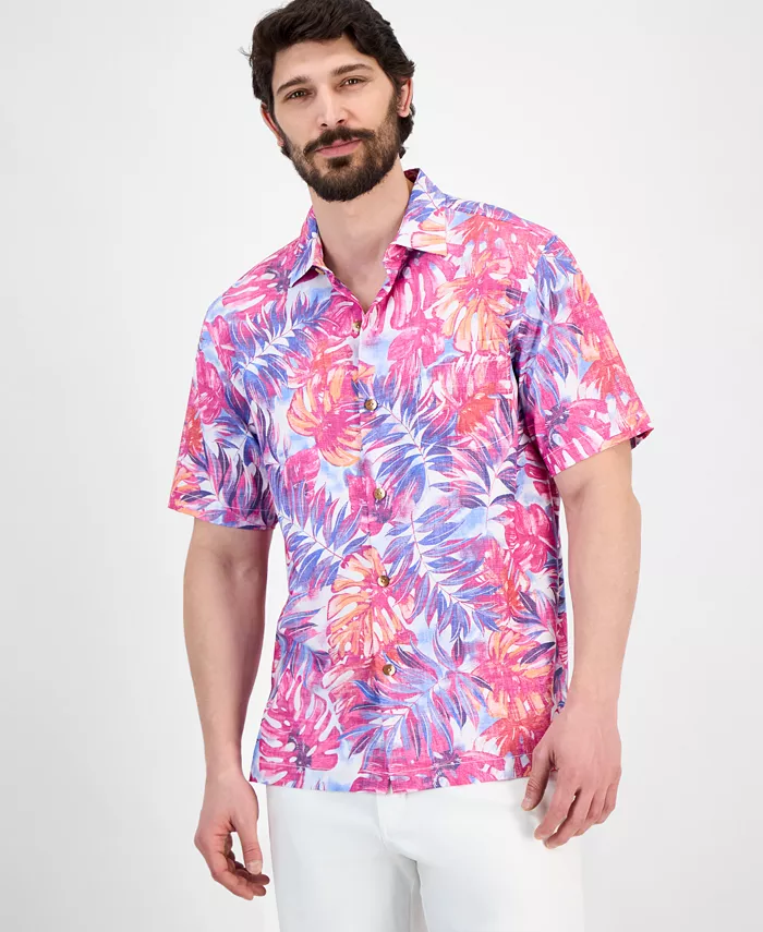 

Мужская рубашка с коротким рукавом Coastal Ease Frond Fiesta Performance Tommy Bahama, фиолетовый