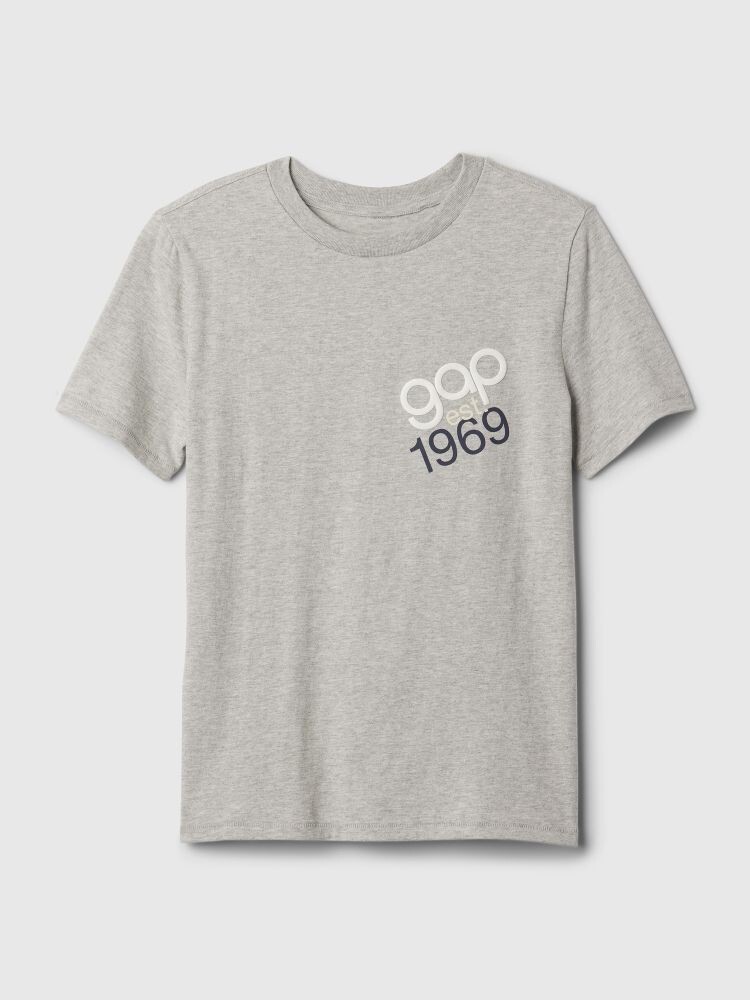 

Детская футболка с логотипом Gap, серый