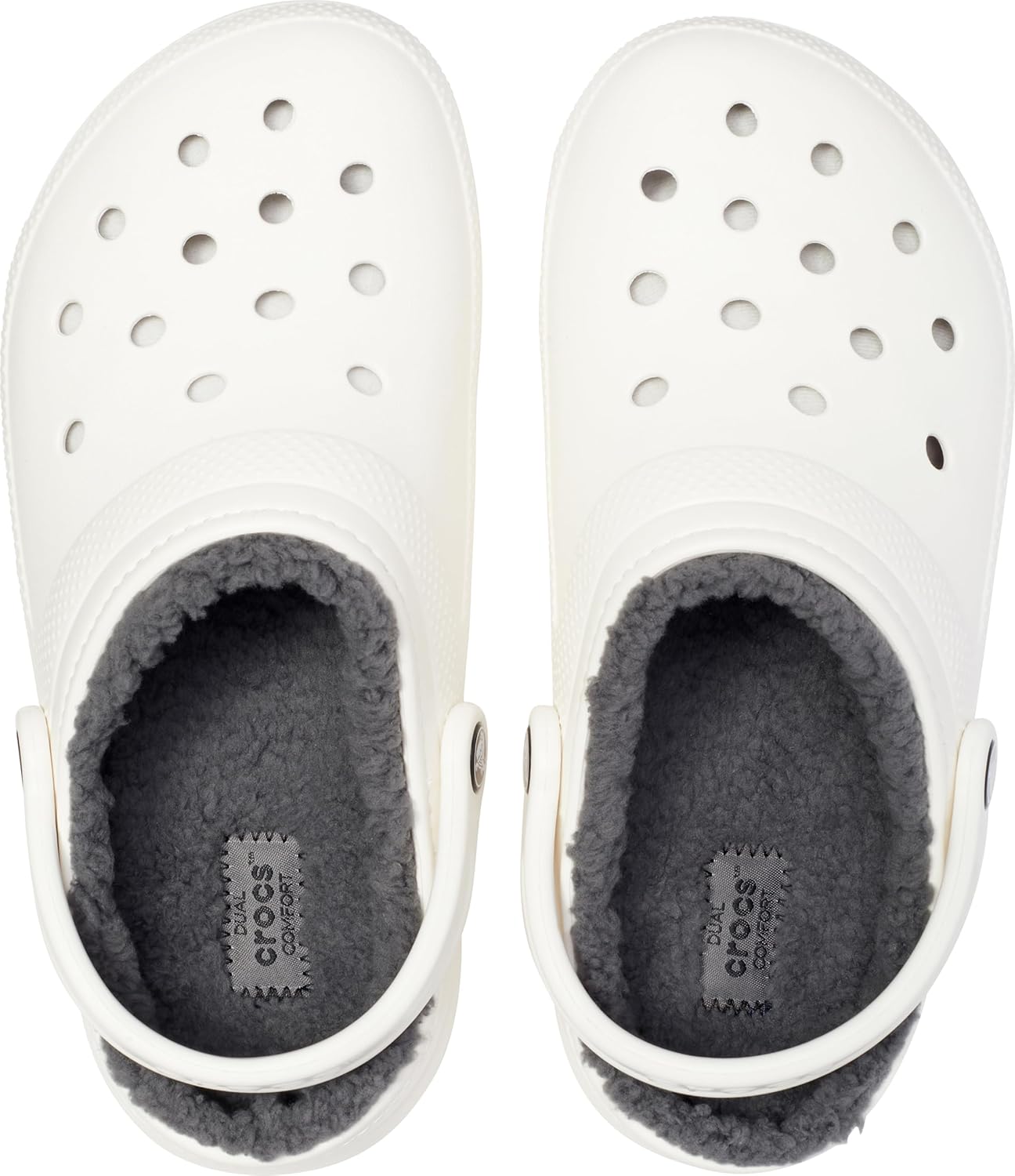 Классические сабо Crocs унисекс для взрослых, белый/серый — фото 3