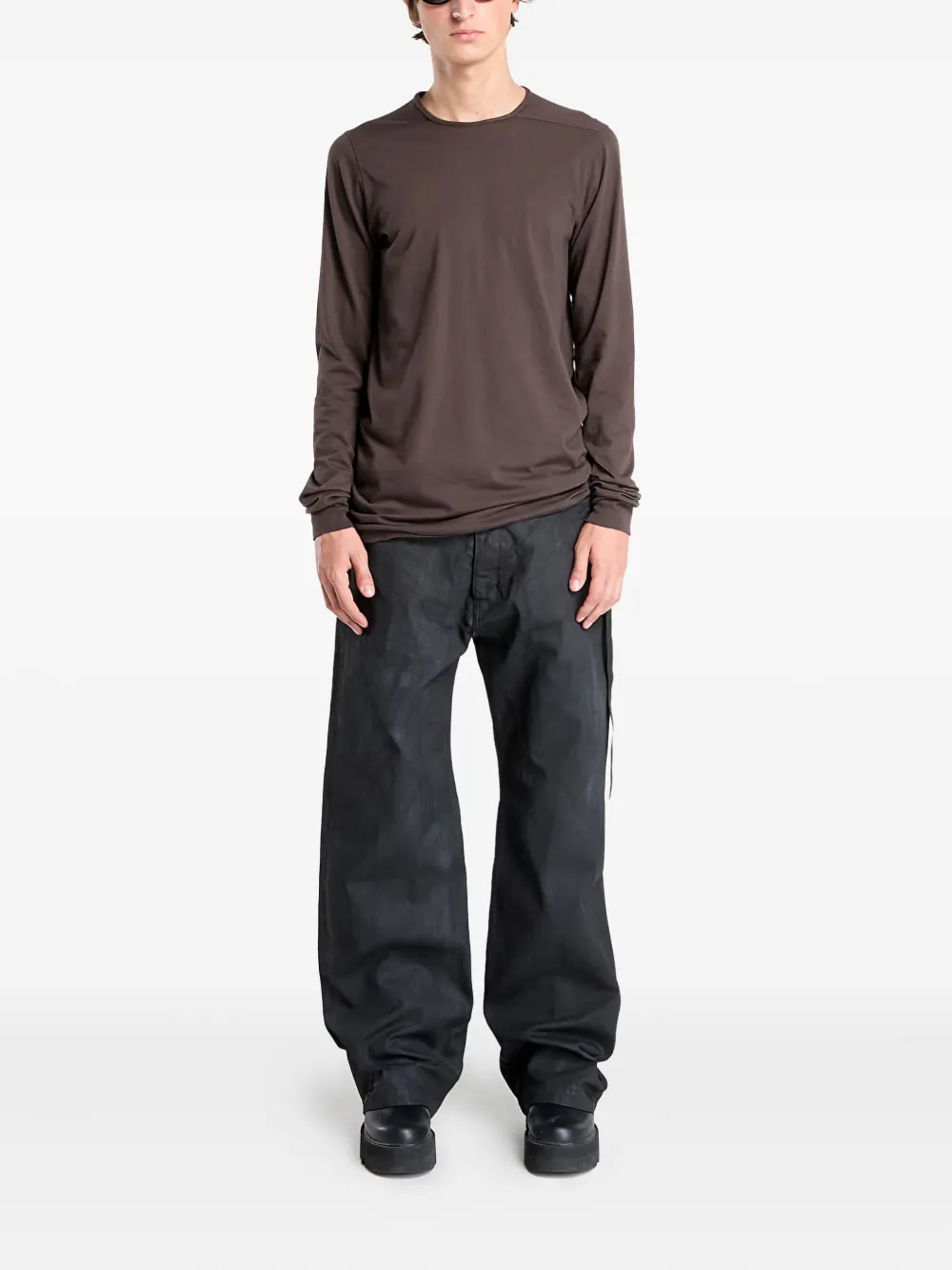 

Футболка Level с длинными рукавами Rick Owens DRKSHDW, коричневый