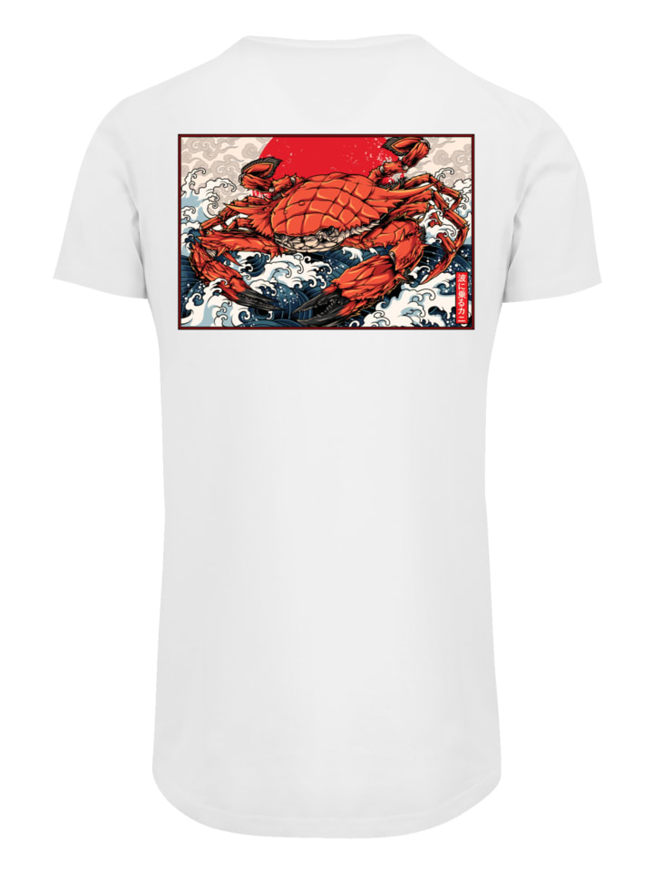 

Длинная футболка с изображением волнистого краба в Японии белого цвета F4NT4STIC, Белый, Длинная футболка с изображением волнистого краба в Японии белого цвета F4NT4STIC