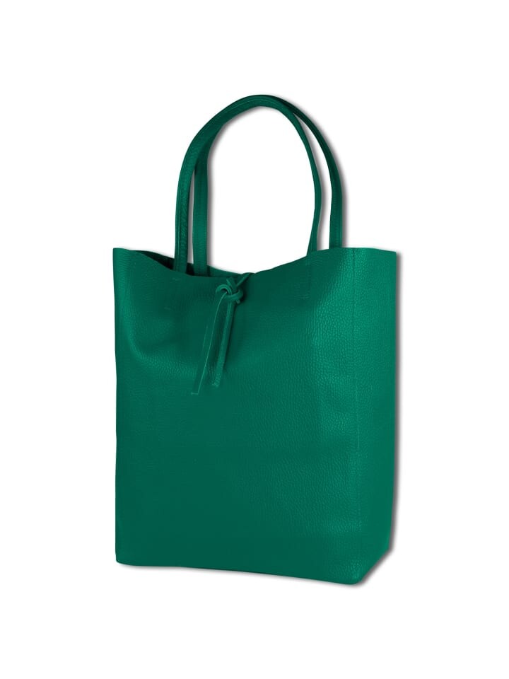 

Наплечная сумка Toscanto Shopper, Schultertasche Leder türkis ca. 30cm