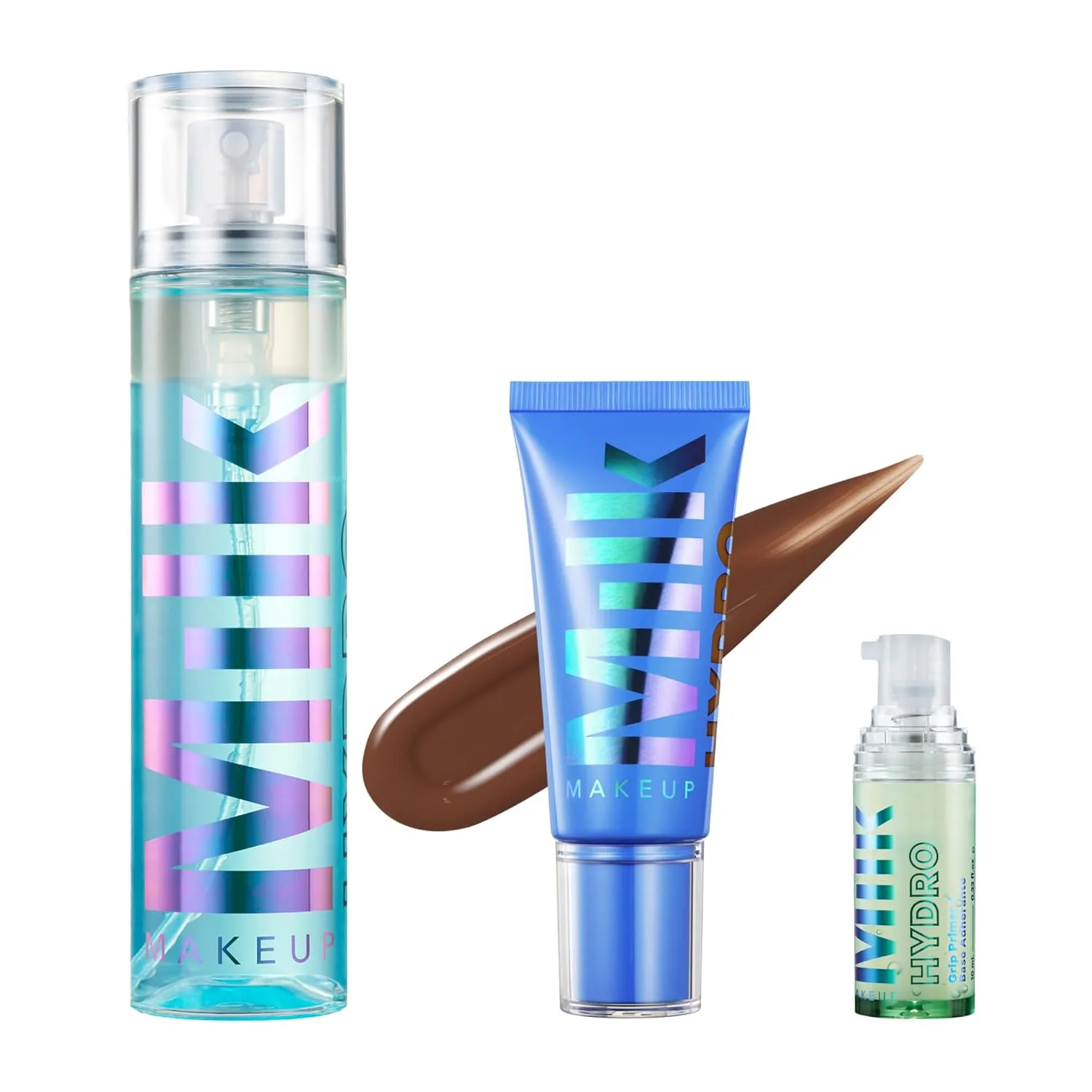Набор Milk Makeup Hydro Grip Bundle с праймером, фиксирующим спреем и тональным кремом 13 - увлажняет лицо и фиксирует макияж до 12 часов - легкая и стойкая текстура благодаря гиалуроновой кислоте