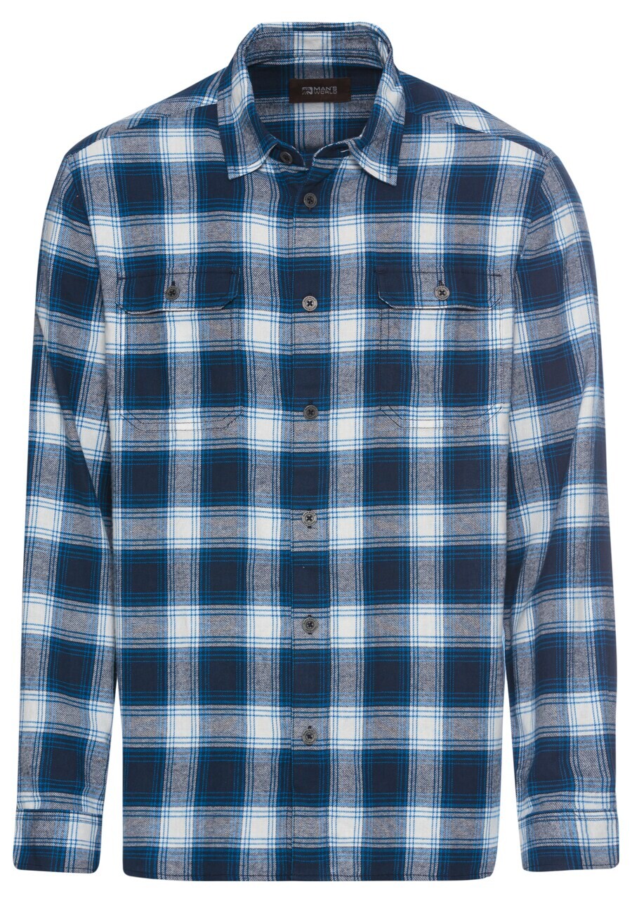 

Клетчатая рубашка Man's World Regular fit Button Up Shirt, синий