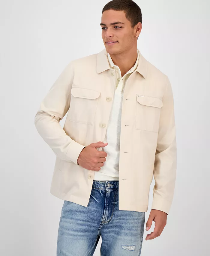 

Мужская городская рубашка-куртка Guess, коричневый