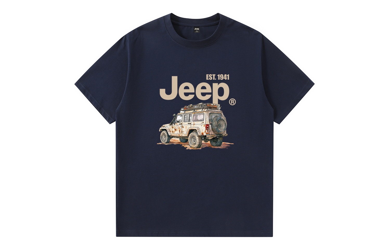 

Футболка Unisex Crew Neck Moderate Heavyweight Jeep, темно-синий