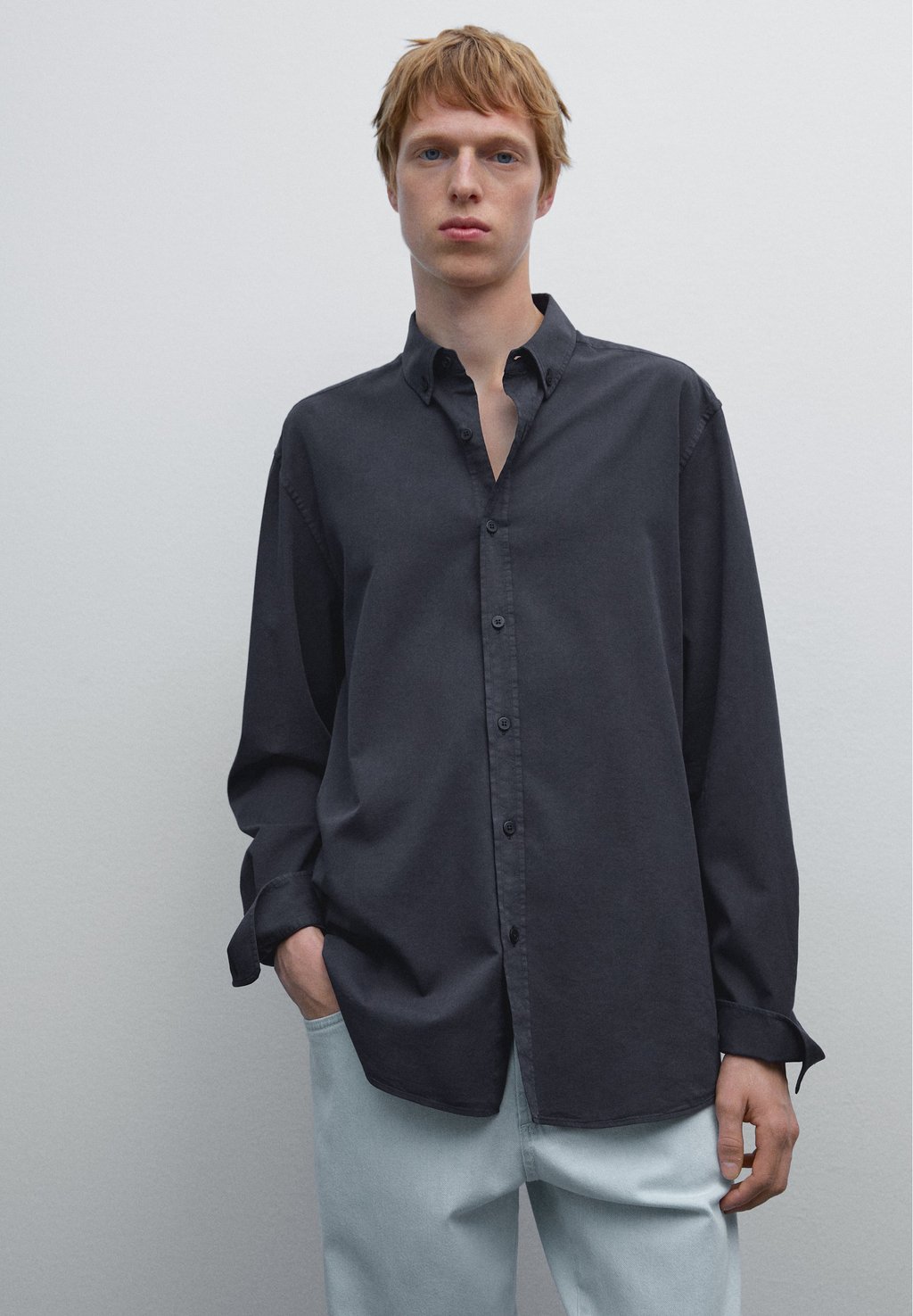 

Рубашка Massimo Dutti, цвет Mottled Dark Blue