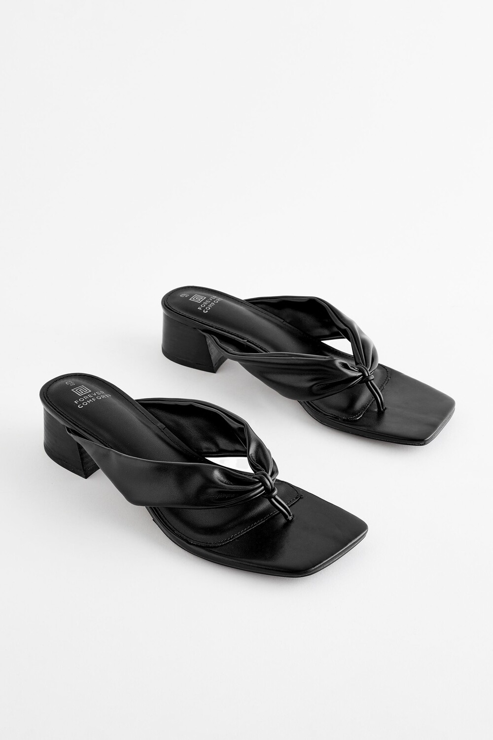 Шлепанцы Forever Comfort на высоком каблуке Next, черный