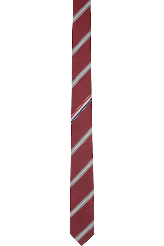 

Классический галстук жаккард Thom Browne, цвет burgundy
