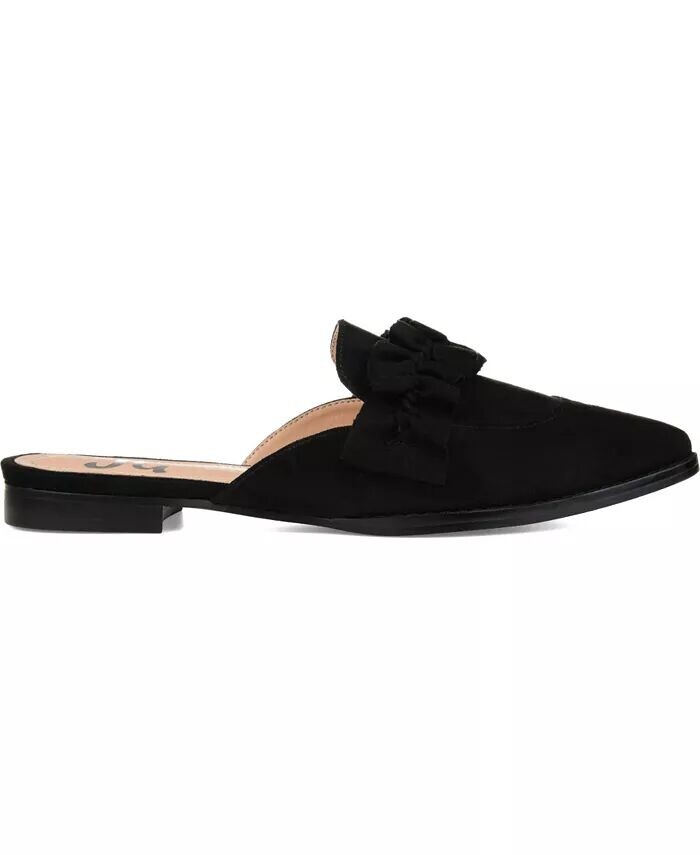 Женские мюли Kessie Ruffle с острым носком без застежек Journee Collection, черный — фото 2