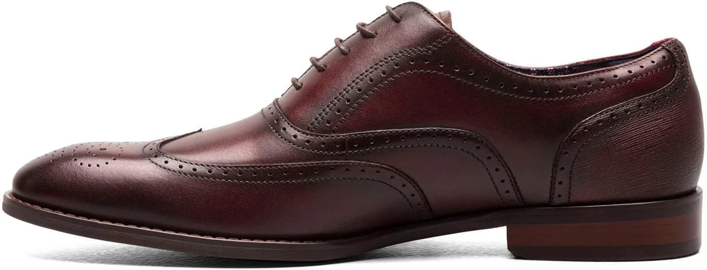 Мужские туфли Stacy Adams Kaine Wingtip на шнурке, бордовый — фото 4