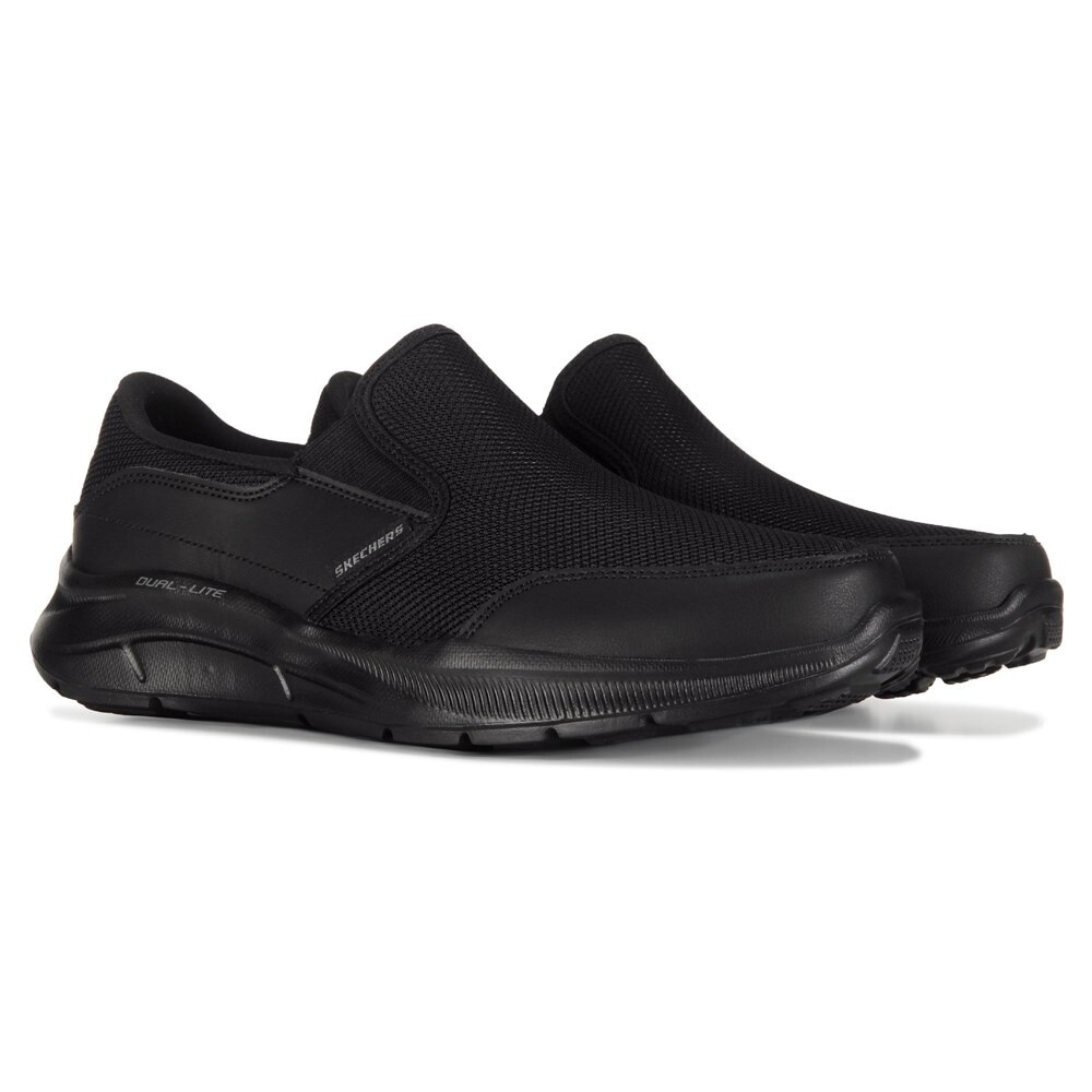 

Мужские устойчивые широкие слипоны из пены с эффектом памяти Skechers, черный