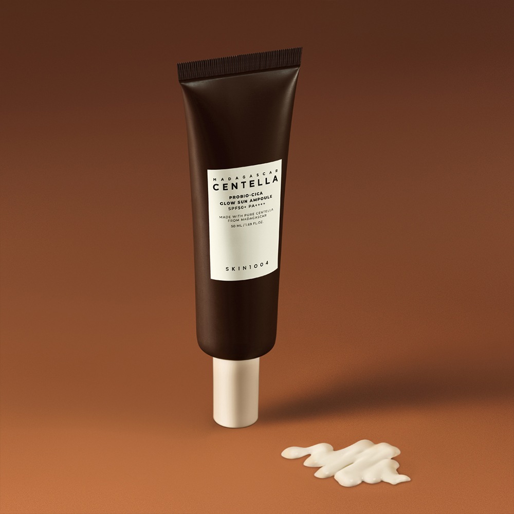 Солнцезащитный крем madagascar centella probio-cica glow sun ampoule spf50+ pa++++ Skin1004, объем 50 мл — фото 3