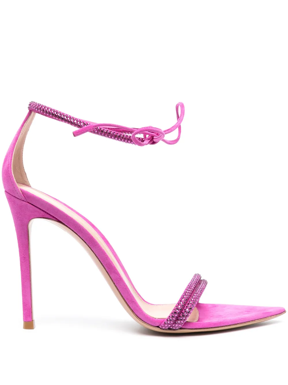 Босоножки Montecarlo 115 с кристаллами Gianvito Rossi, розовый