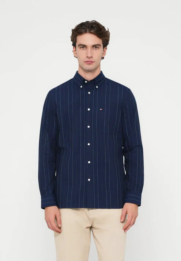 Рубашка в полоску стандартного кроя, рубашка оксфорд. Tommy Hilfiger, Preppy Navy