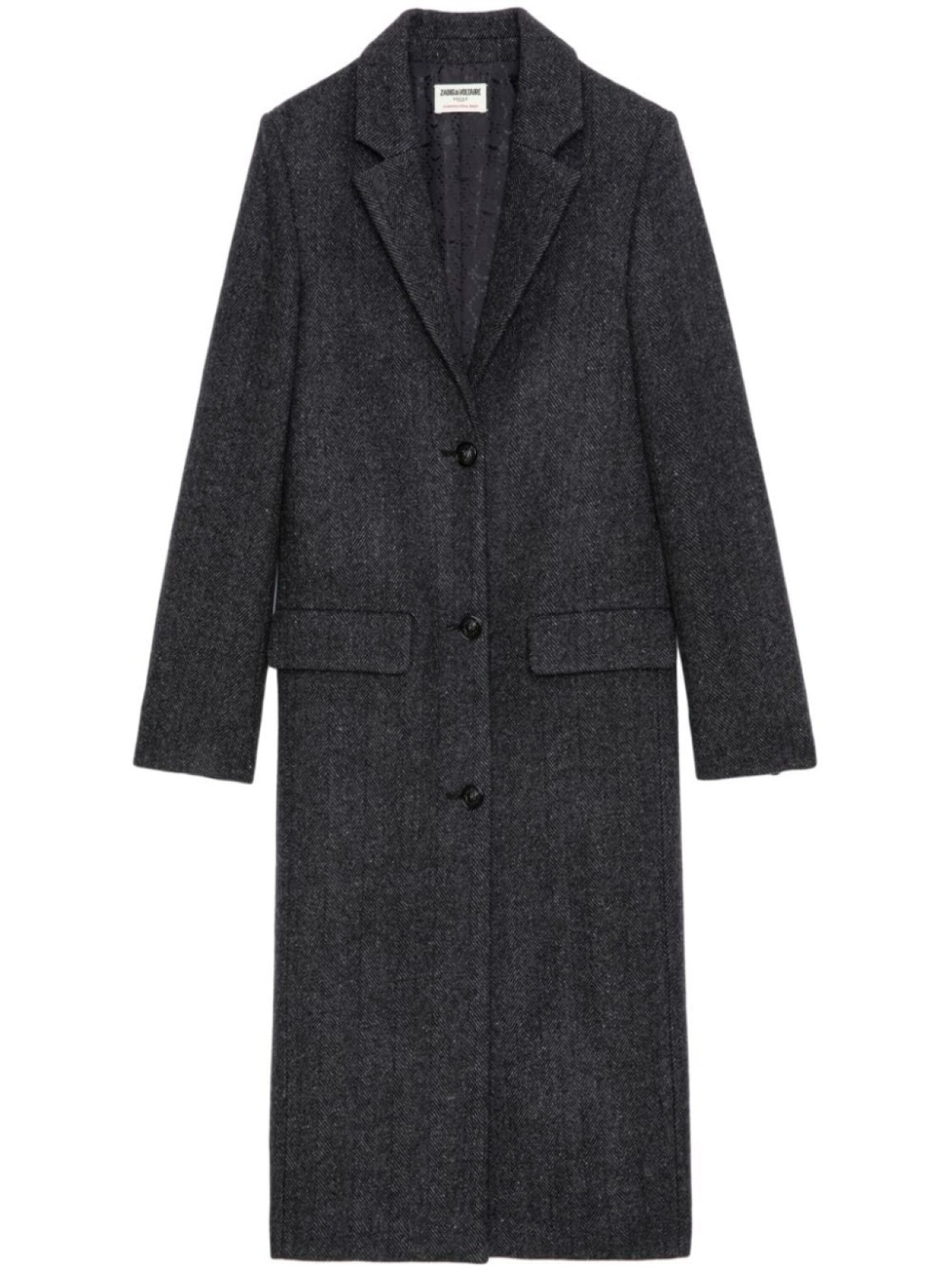 

Zadig&Voltaire однобортное пальто из смесовой шерсти, серый