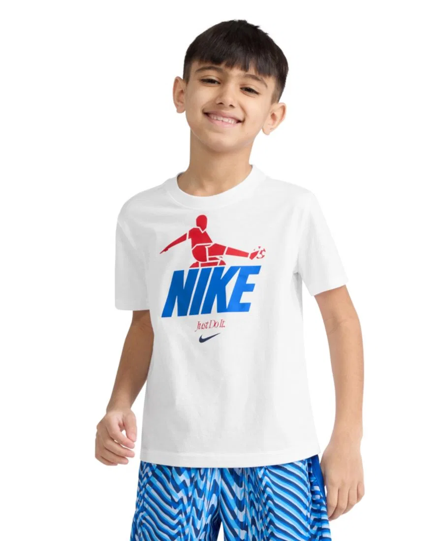 Футболка с коротким рукавом для мальчиков 4-7 лет Nike, белый
