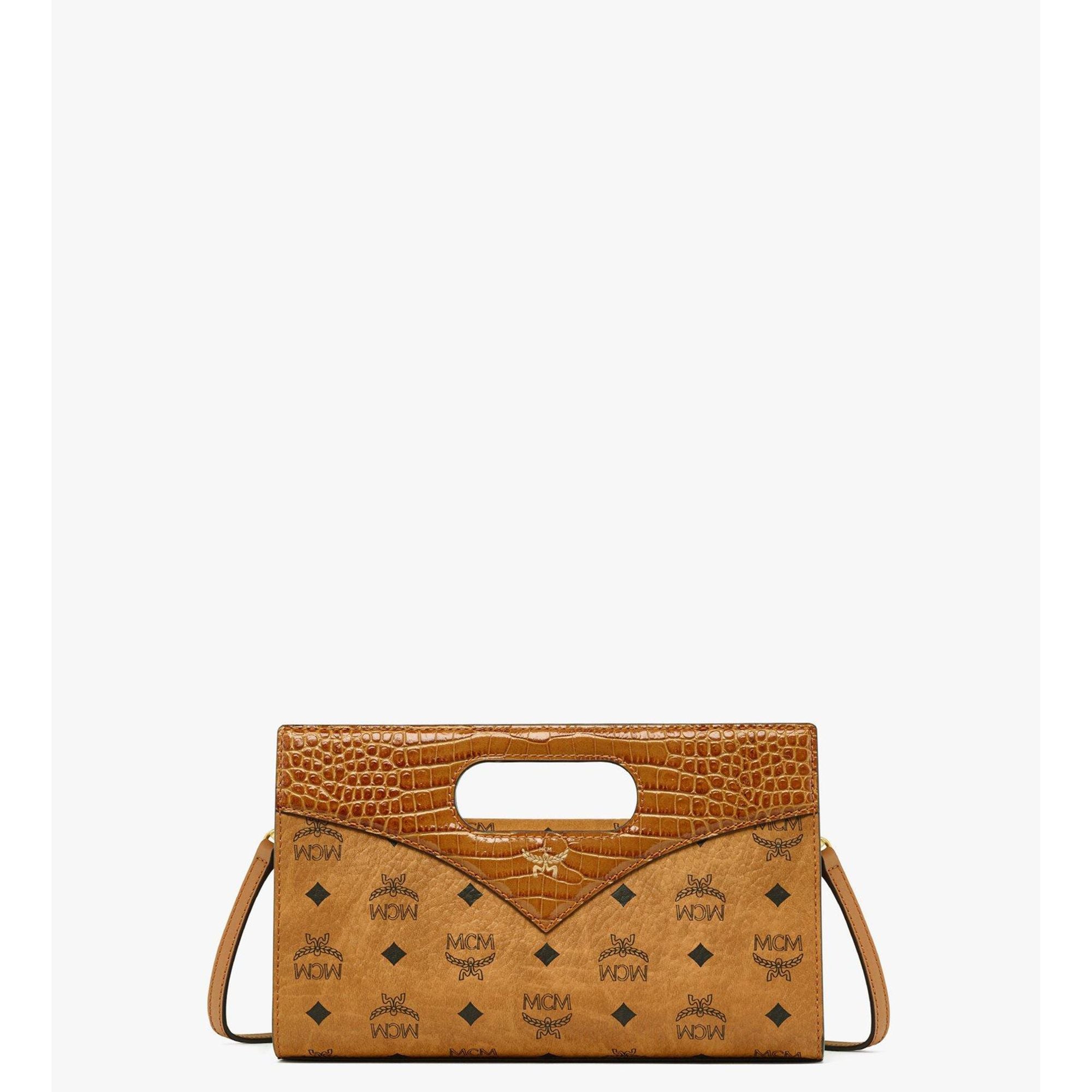

Сумка Diamond Tote из визетоса и кожи с тиснением под крокодила MCM, Cognac