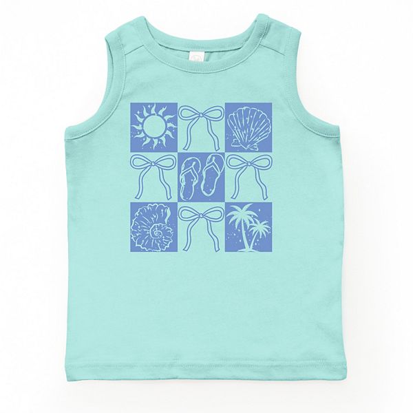 

Морская клетчатая кокетка молодежный топ The Juniper Shop, Seafoam