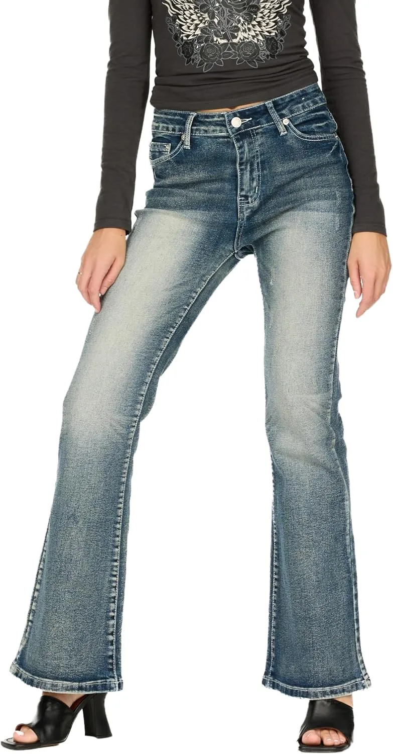 

Forever 21 женские джинсы flare high-rise slim fit stretch в стиле retro y2k