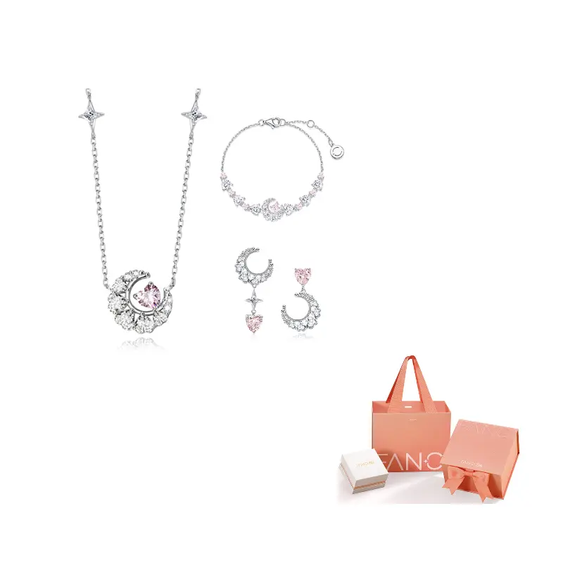 

FANCI Серебряное колье с лунной серией Dreamy Heart S925