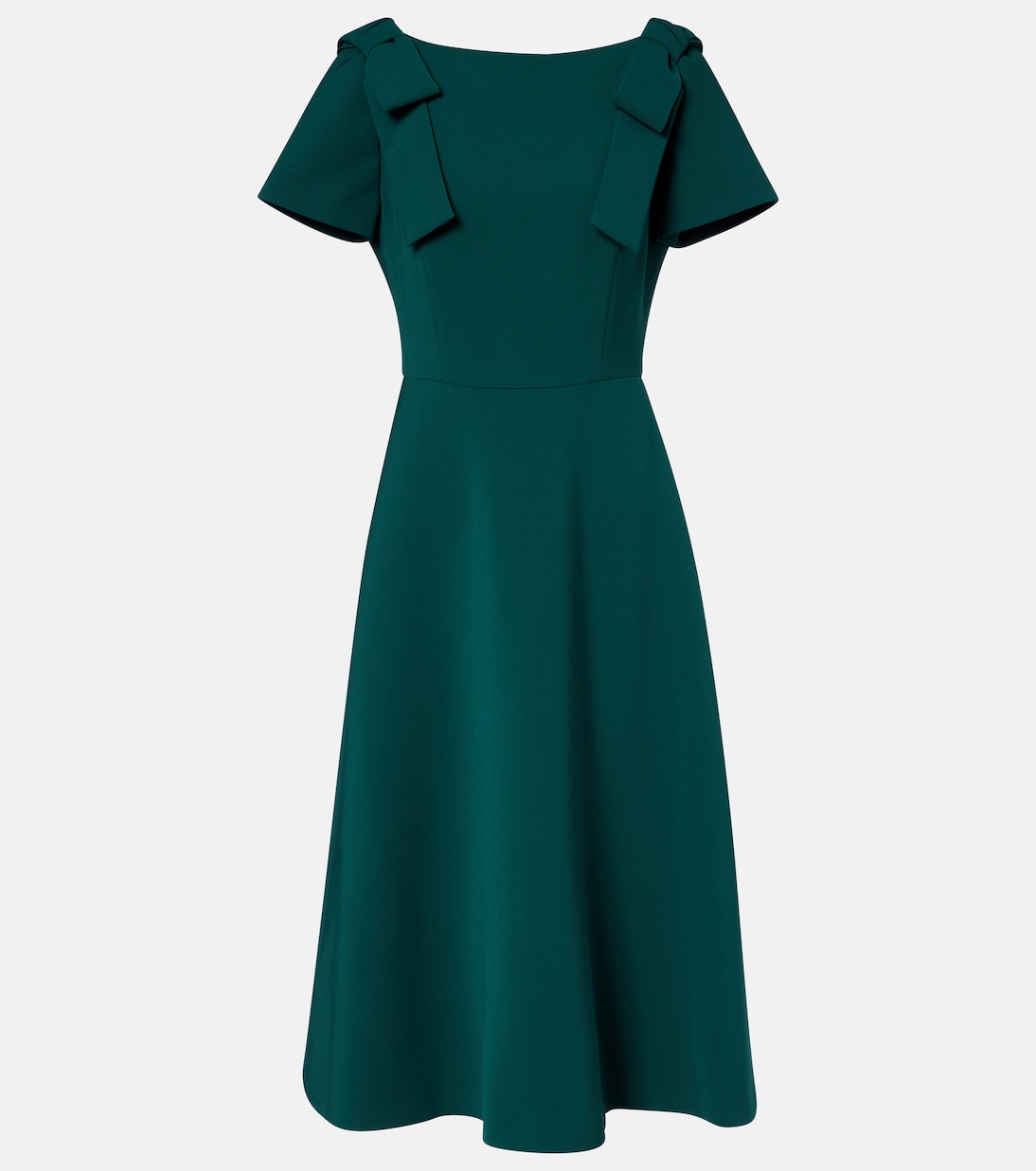 

Платье миди из крепа с бантом Carolina Herrera, Pine Green