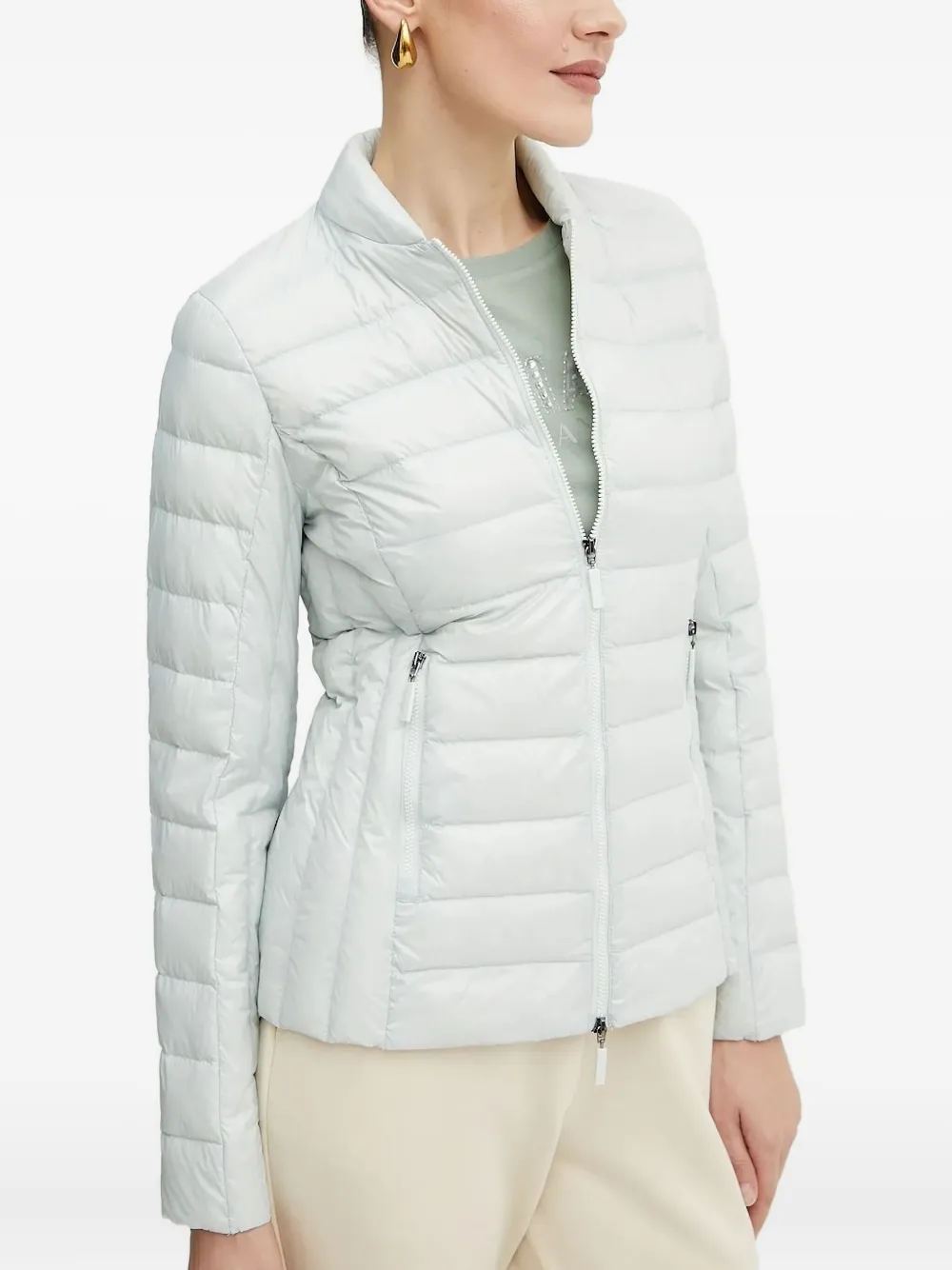 

Стеганая куртка с капюшоном Armani Exchange, синий