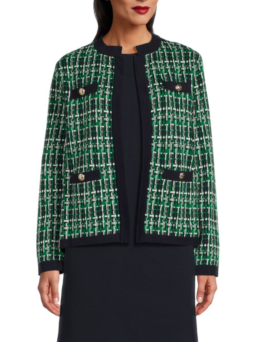 

Вязаный кардиган с твидовым эффектом Tommy Hilfiger, цвет Green Multi
