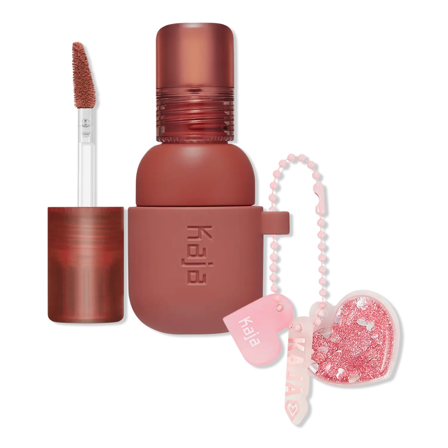 

Блестящая помада и румяна Jelly Charm с брелоком Kaja, Peach Fizz (nudy pink)