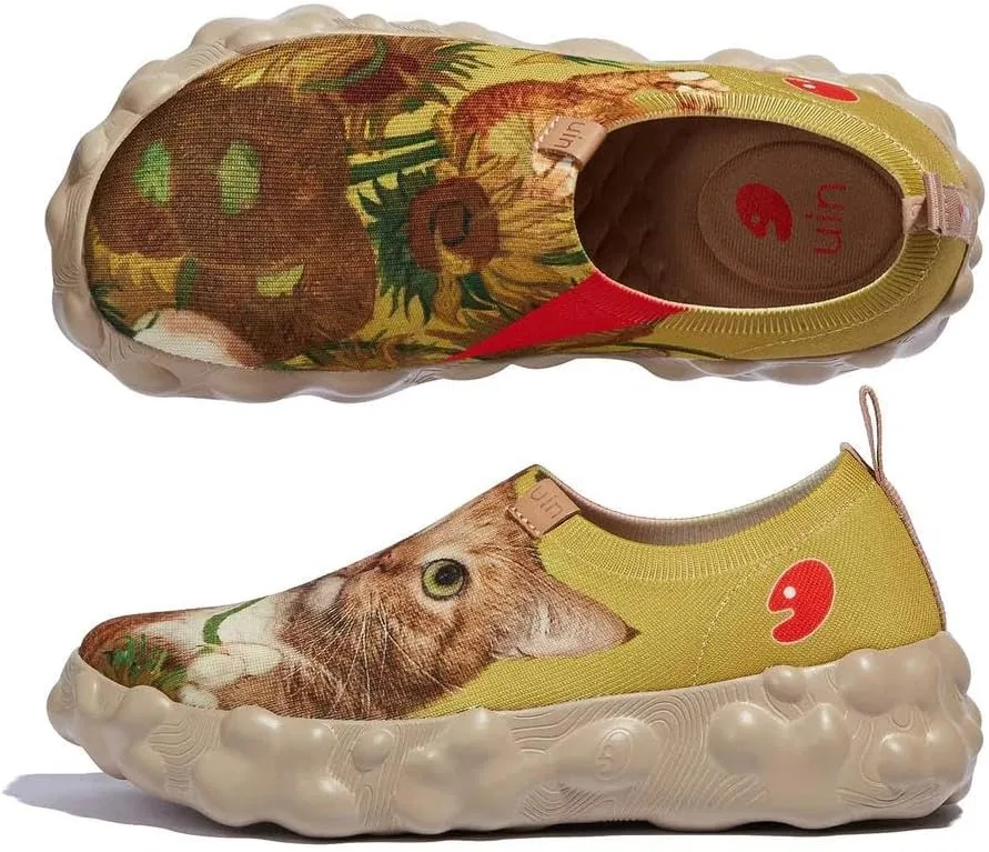 Мокасины повседневные UIN Slip On, Sunflowers and Cat 2