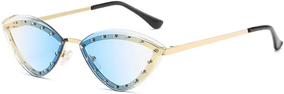 

Солнцезащитные очки «кошачий глаз» в металлической оправе для женщин и мужчин, овальные, винтажные, эллиптические, солнцезащитные очки для женщин и мужчин KTUCN, 3