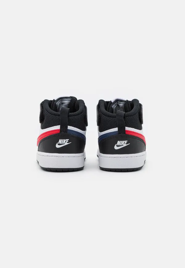 Court borough mid 2 унисекс высокие кроссовки Nike Sportswear, White/University Red/Black/Midnight Navy — фото 3