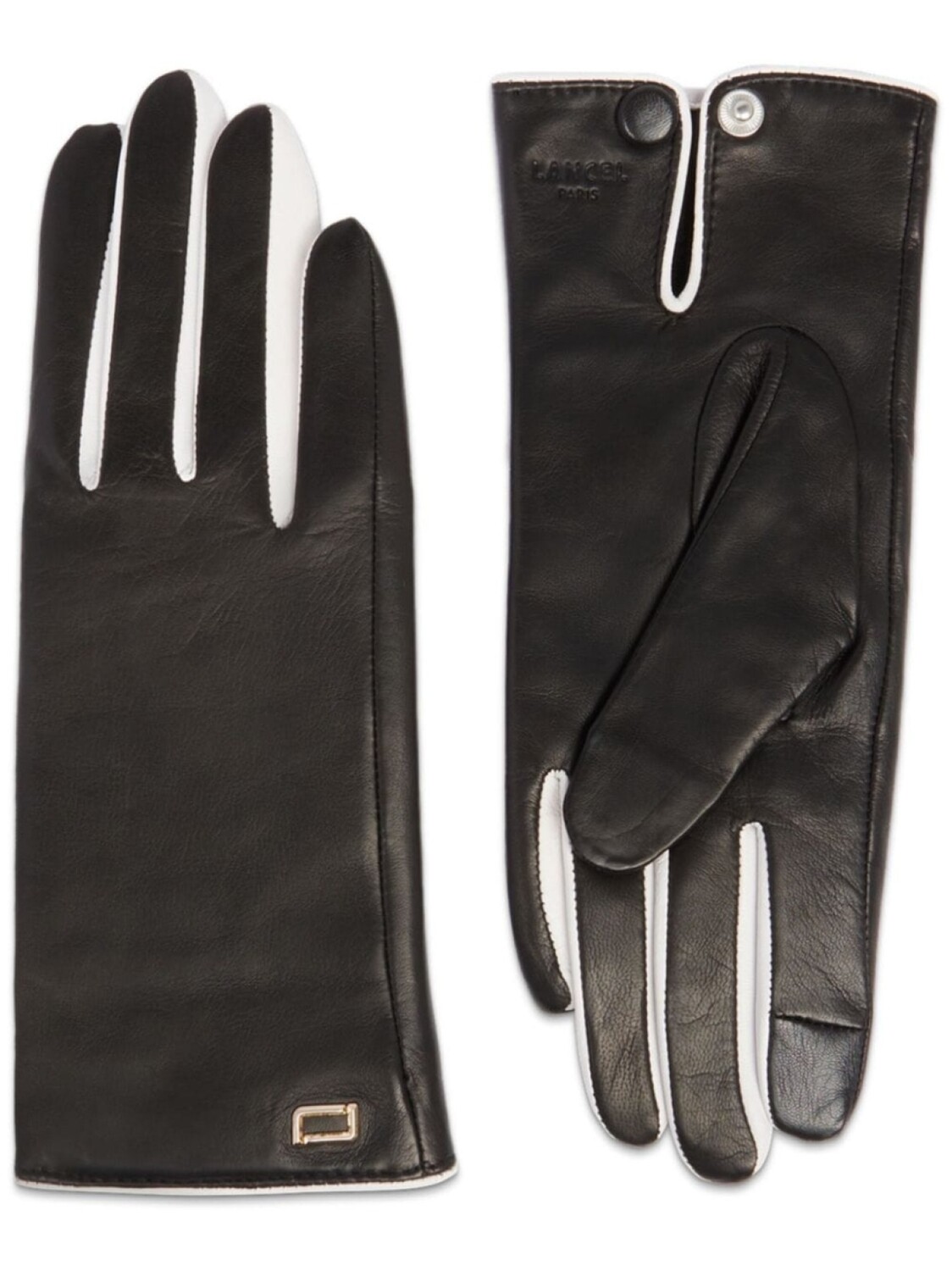 

Lancel кожаные перчатки, черный