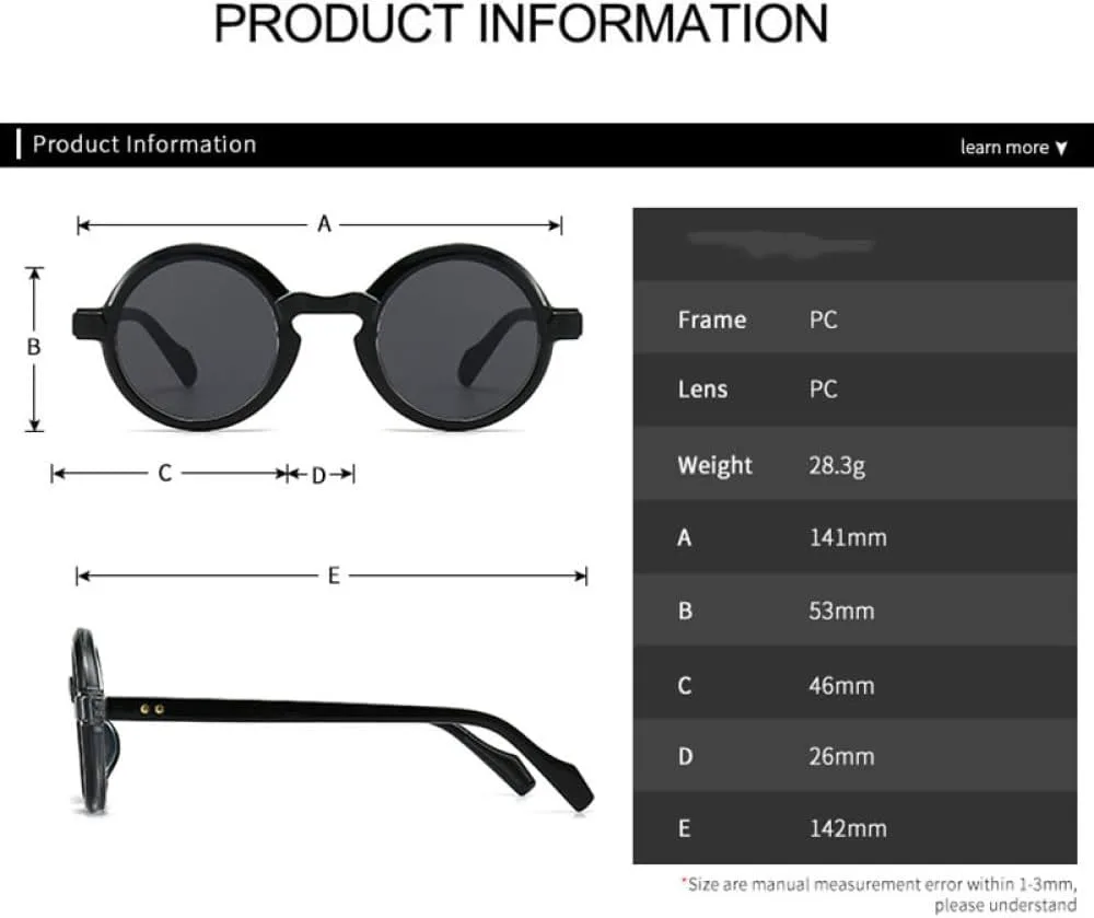 

Популярные женские круглые солнцезащитные очки в стиле ретро с заклепками, мужские градиентные очки с защитой от УФ-излучения UV400 TYUVIVO, Matte Brown Tea