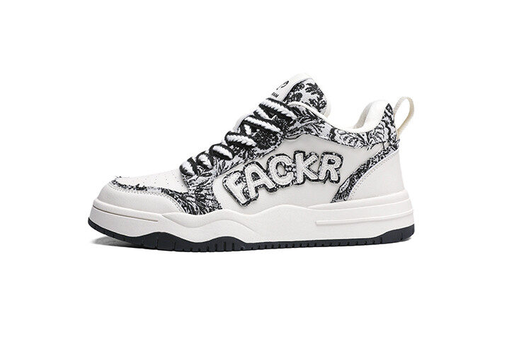 

Кроссовки FAK Ram FACKRAM Skateboarding Shoes Men Low-top Black, бежевый/черный