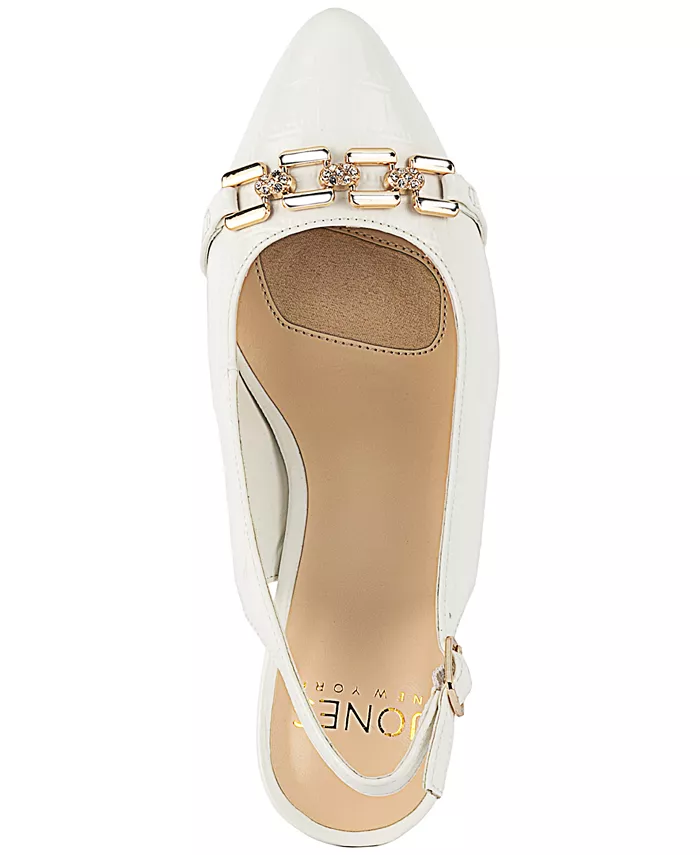 Женские туфли-лодочки Gildyy Pavé Chain Slingback Jones New York, белый — фото 4