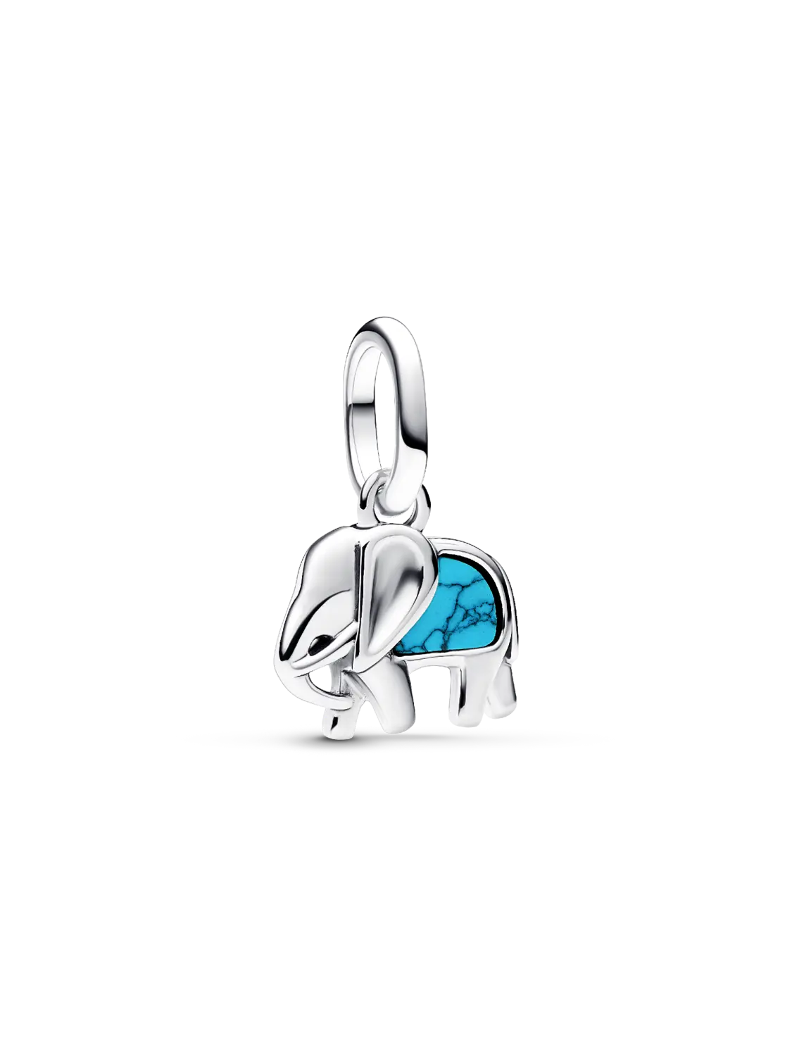 

Миниатюрная подвеска-слоник бирюзового цвета Pandora, серебро 925 пробы