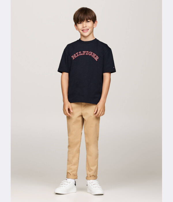 Футболка детская Tommy Hilfiger с логотипом, синий — фото 2